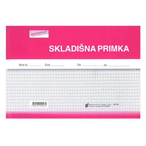 I-15/NCR SKLADIŠNA PRIMKA; Blok 3 x 50 listova, 21 x 14,8 cm slika 1