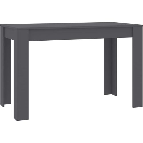 Blagovaonski stol visoki sjaj sivi 120 x 60 x 76 cm od iverice slika 14