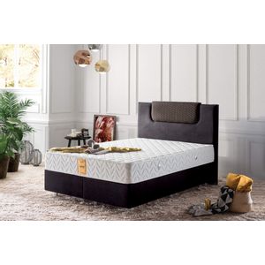 Woody Fashion Madrac, Bijela boja, Spring 160x200 cm Double SizeMemory Foam andSpring Mattress