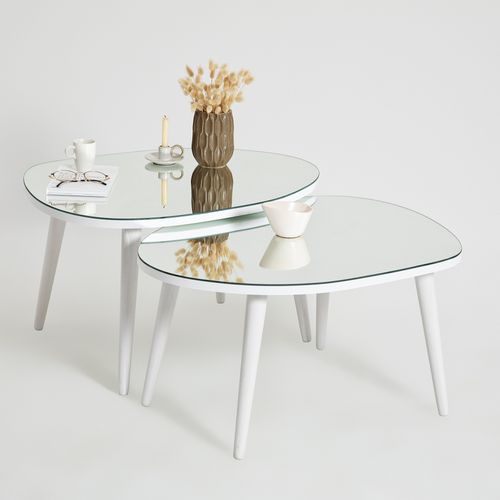 Gusto - White White Nesting Table (2 Pieces) slika 3