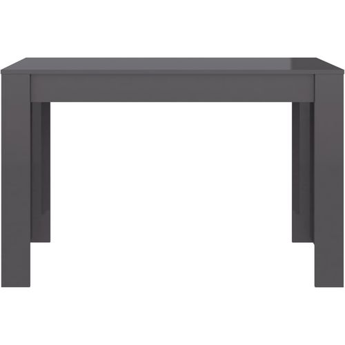 Blagovaonski stol visoki sjaj sivi 120 x 60 x 76 cm od iverice slika 33