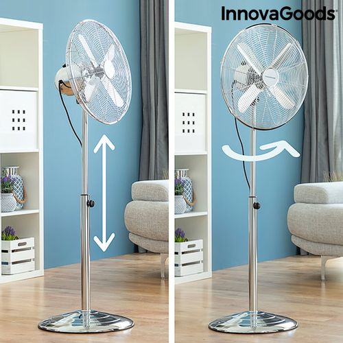 InnovaGoods podni ventilator chrome Retro Ø 40 cm 55W slika 5