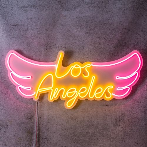 Dekorativno LED osvetljenje 'Los Angeles' u pink i žutoj boji slika 1