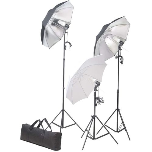 Oprema za fotografski studio sa setom svjetiljki i pozadinom slika 27