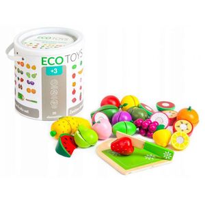 Ecotoys Drveno povrće set od 20 elemenata