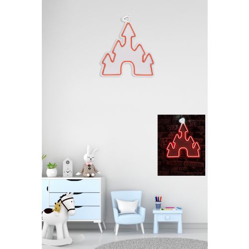 Wallity Ukrasna plastična LED rasvjeta, Castle - White, Red slika 11