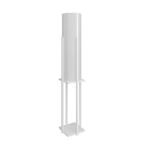 Opviq Podna lampa polica DOR bijela , ivreica, MDF, platno, visina 160 cm, promjer sjenila 21 cm, visina 84 cm, E27 45-60 W, Dor - White