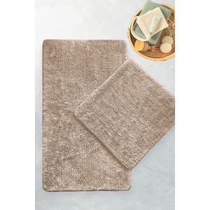 Set Pamučnih Kupatilskih Prostirki Cotton Basic - Stone Stone (2 Dela)