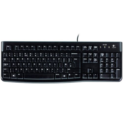 Logitech K120 Žičana Tipkovnica, USB, Crna slika 2