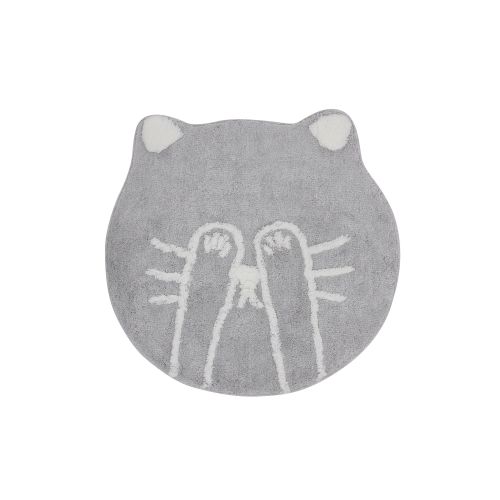 Shy Cat - Grey Multicolor Acrylic Bathmat slika 5