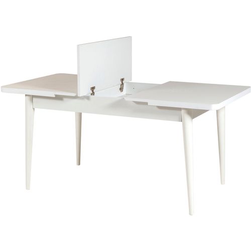 Woody Fashion Set stolova i stolica (4 komada), Bijela boja Kamen, Vina - White slika 5