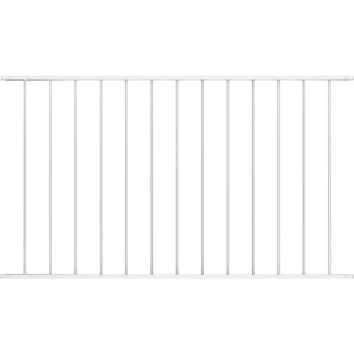 Panel za ogradu od čelika obloženog prahom 1,7 x 1 m bijeli slika 1
