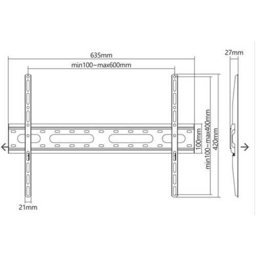 SBOX fiksni nosač 37"-80", do 45kg PLB-2546F-2 slika 1