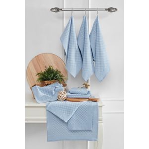 Lola - Light Blue Light Blue Kitchen Towel Set (10 Pieces)
