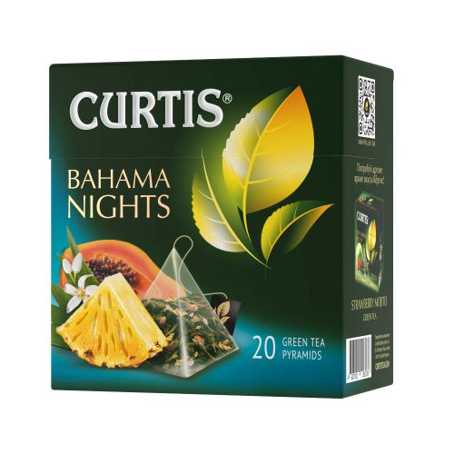 Curtis Bahama Nights- Zeleni čaj sa ananasom i laticama cveća slika 2