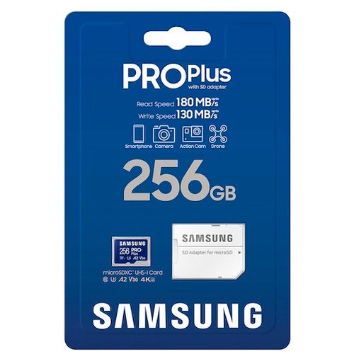 Samsung Memorijska kartica PRO PLUS MicroSDXC 256GB U3 + SD Adapter MB-MD256SA slika 2
