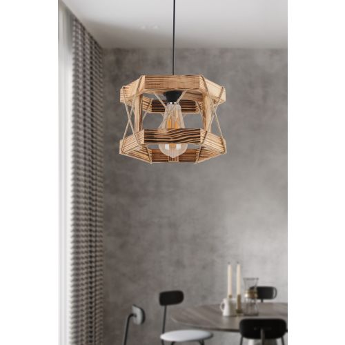 Hexagonal Natural Natural Chandelier slika 1