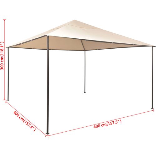 Sjenica/paviljon/šator/nadstrešnica 4 x 4 m čelični bež slika 38