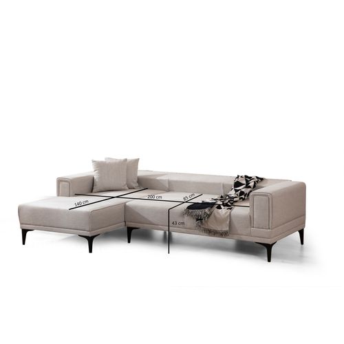 Ugaona Sofa- Krevet Horizon Left - Ecru Boja slika 9