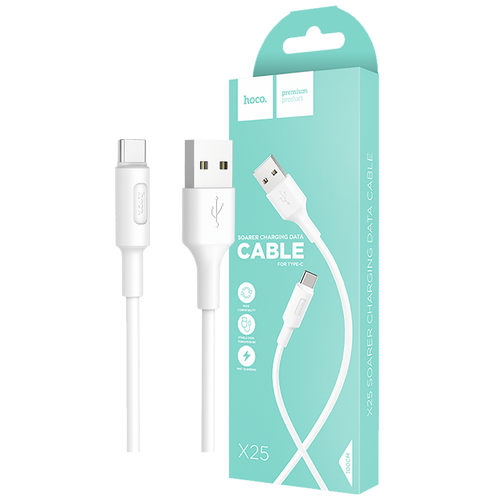 hoco. USB kabel za smartphone, USB type C kabel, 1 met, 2 A,bijela - X25 Soarer USB type C, White slika 1