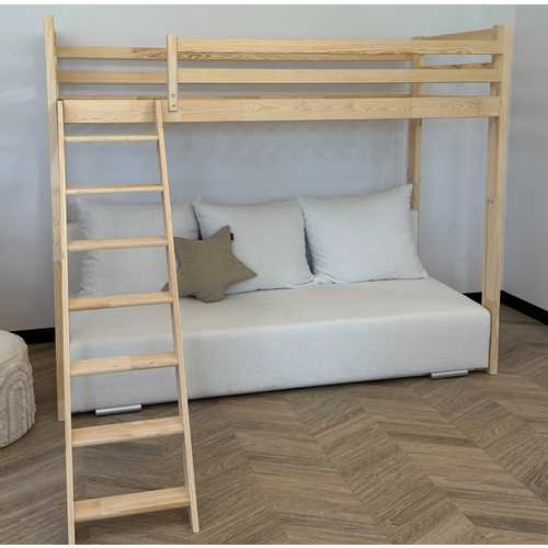 Drveni dječji krevet na kat Sofino na razvlačenje - svijetlo drvo - 90x200/140x200 cm slika 5