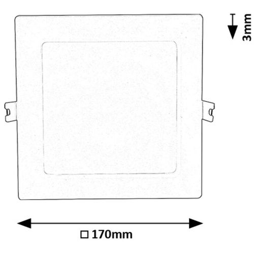 Rabalux Shaun2 ugradna plafonska lampa 170mm 71222 slika 2
