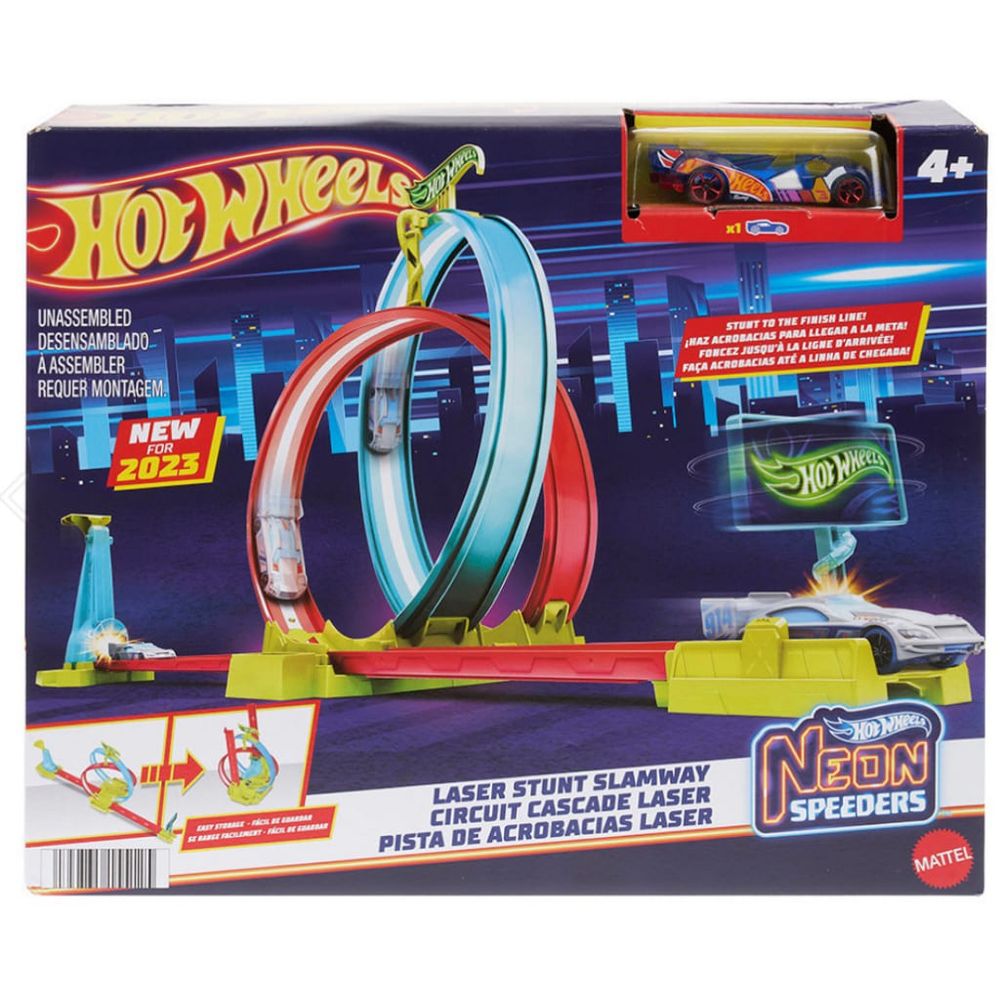 Hot Wheels Neon Speeders Laser Stunt Slamway slika 3