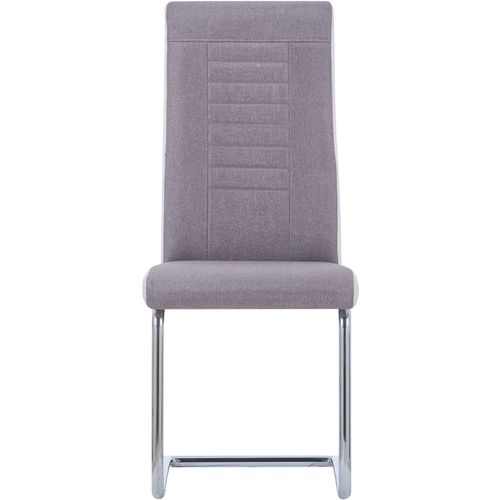 Konzolne blagovaonske stolice od tkanine 4 kom smeđe-sive slika 21