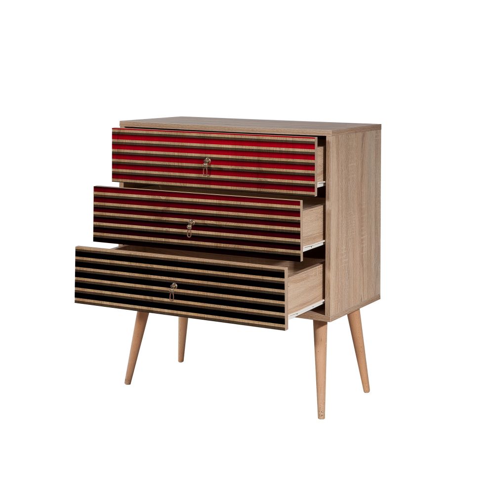 Komoda Trio - 221 u Dekoru Hrasta Sonoma slika 5