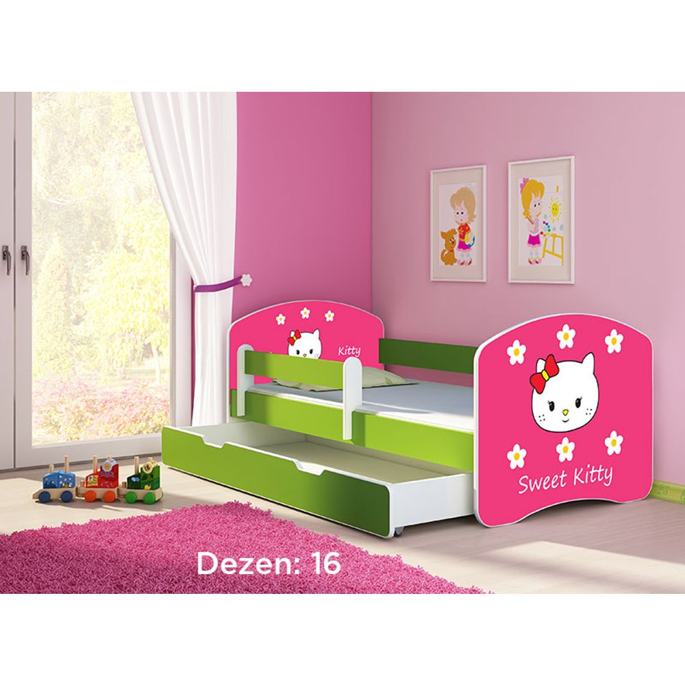 ACMA Dječiji krevet Acma II sa ladicom Green - 180x80cm - Dezen 16 slika 2