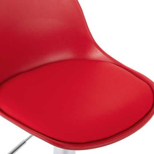 Barska stolica od umjetne kože crvena slika 7