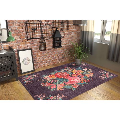 Soul Chenille - Black AL 305  Multicolor Hall Carpet (75 x 150) slika 1