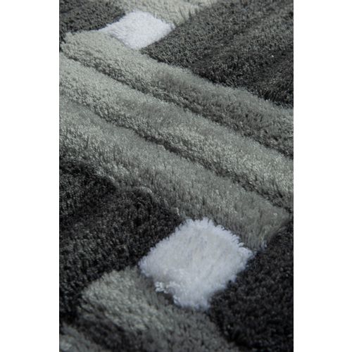 Piazza - Grey Multicolor Acrylic Bathmat Set (3 Pieces) slika 4