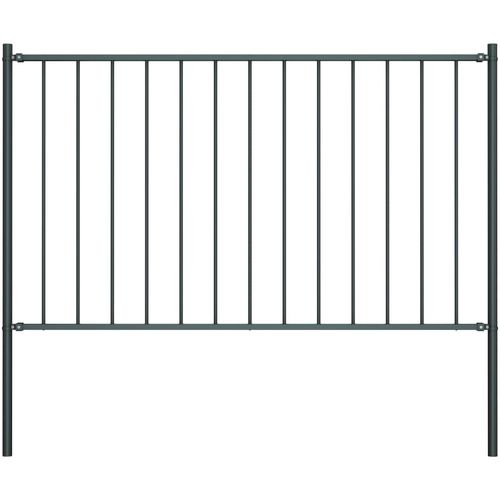Panel za ogradu sa stupovima čelični 1,7 x 1 m antracit slika 19