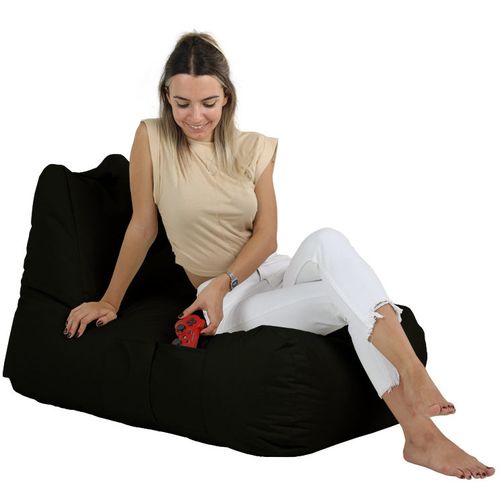 Atelier Del Sofa Vreća za sjedenje, Trendy Comfort Bed Pouf - Black slika 6