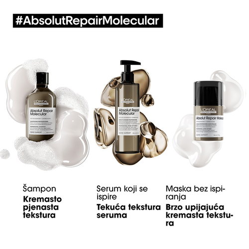 L'Oréal Professionnel Paris Serie Expert Absolut Repair Molecular maska koja se ne ispire 50ml slika 12