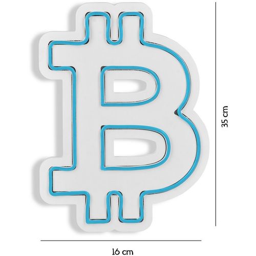 Wallity Ukrasna plastična LED rasvjeta, Bitcoin - Blue slika 18