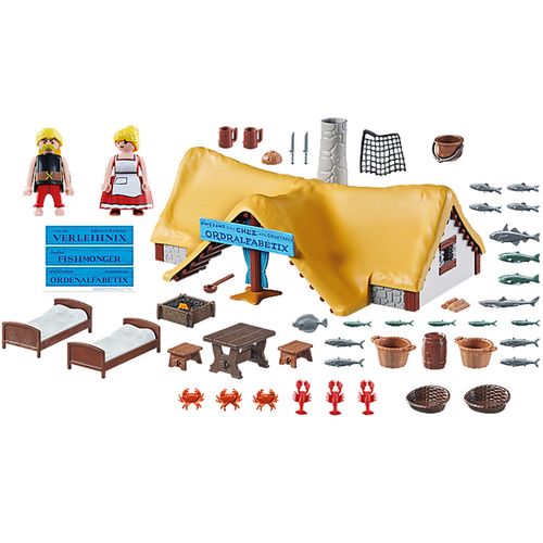 Playset Playmobil Astérix: Ordralfabetix Hut 71266 73 Dijelovi slika 2