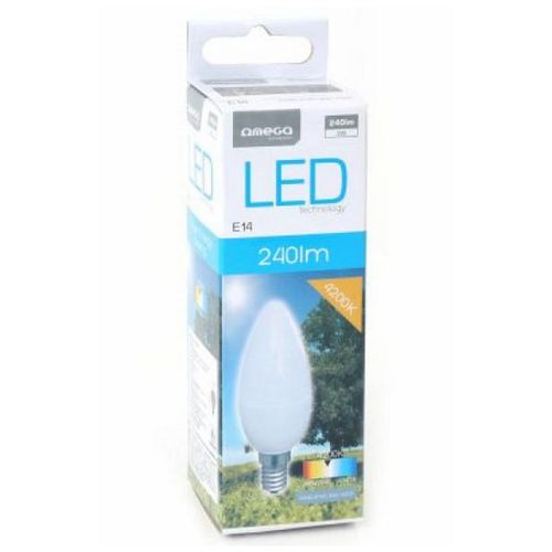 LED Žarulja Svijeća Omega E14 3W 240 lm 4200 K Prirodno Svjetlo slika 2