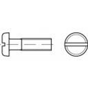 TOOLCRAFT TO-5445615 vijci s plosnatom glavom M5 12 mm utor DIN 85 mjed 200 St.