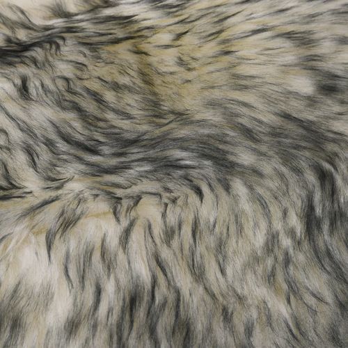 Tepih od ovčje kože 60 x 90 cm tamnosivi prošarani slika 2