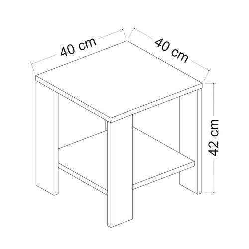 Midi Yan - Sapphire Sapphire Oak Side Table slika 5