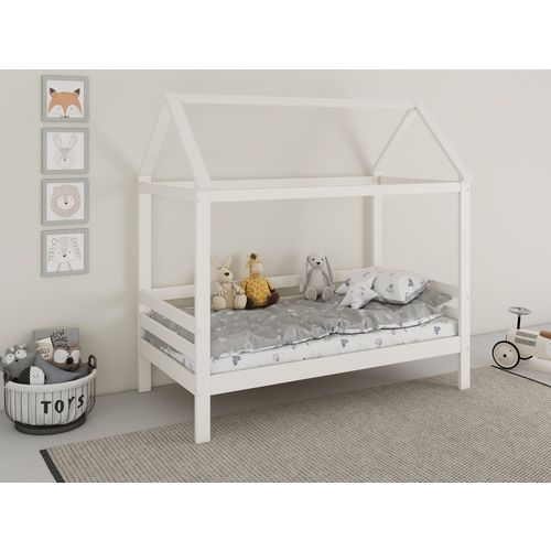 Drveni dječji krevet House - 160x80 - bijeli - bez ladice slika 1