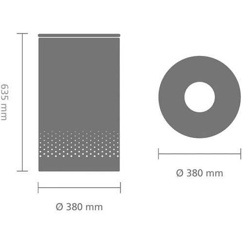 Brabantia koš za rublje 60L okrugli, bijeli slika 4