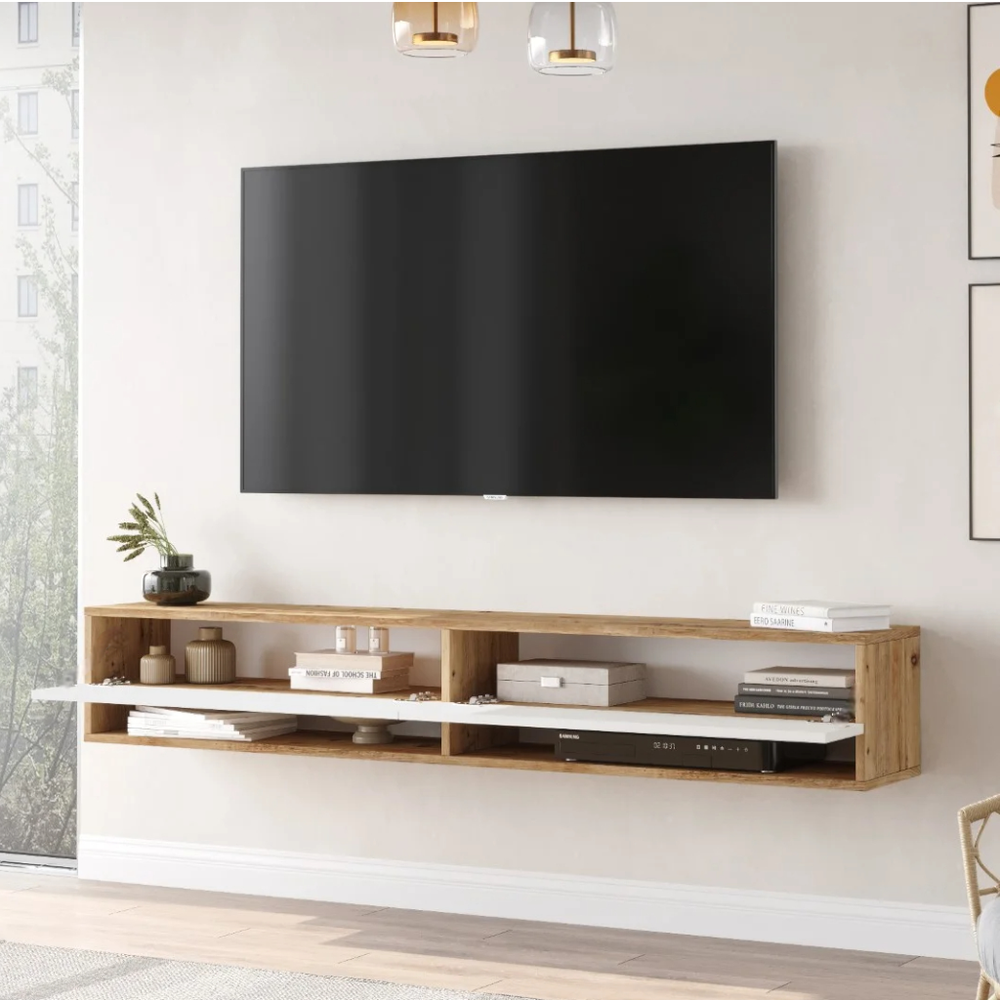 TV Kabinet Montiran na Zid Dervio Atlantic/Bijeli slika 3