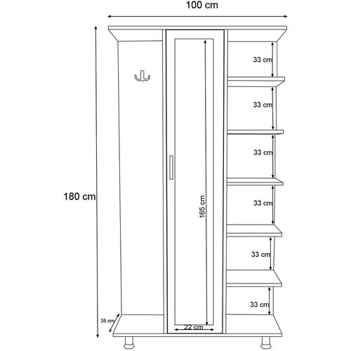 Eylül - L1305 Oak
White Hall Stand slika 5