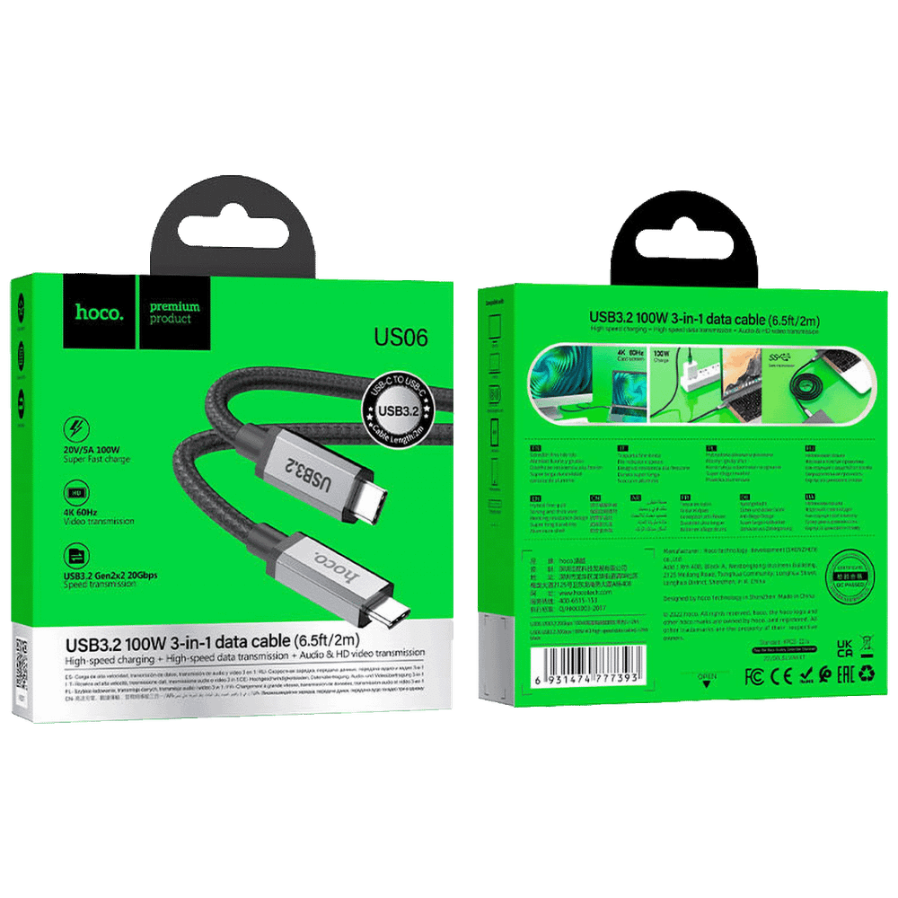 hoco. USB kabl za smartphone type C - US06 2M slika 5