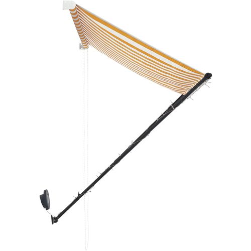 Tenda na uvlačenje s LED svjetlima 300 x 150 cm žuto-bijela slika 21