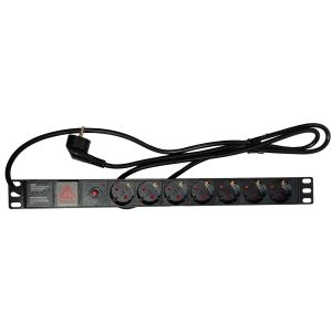 Produzni kabl sa zastitom 7 uticnica 16A, PDU 1U, aluminium sa zastitom, 2m 251