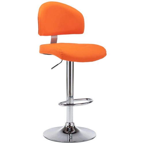 Barski stolac od umjetne kože narančasti slika 17